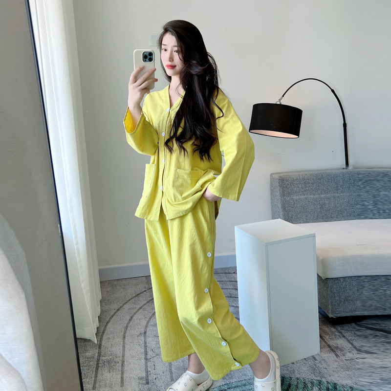 长裤长袖汗蒸服女款100%纯棉洋气前后开扣艾灸服理疗服桑拿服SPA,淘宝优惠券,粉丝福利购,淘宝优惠卷