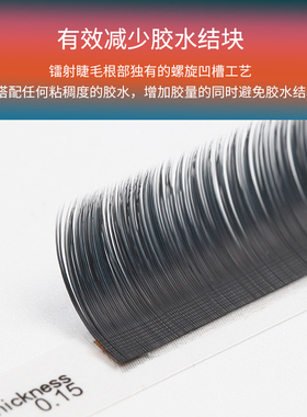 凹槽睫毛扁状软风自然浓密种植