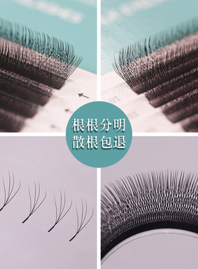 妈生款四叶草长短0.05超软单根加密快速嫁接不散根美睫专用