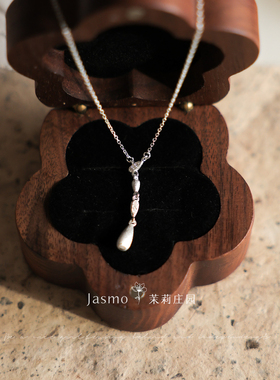 925纯银水滴锁骨链女款