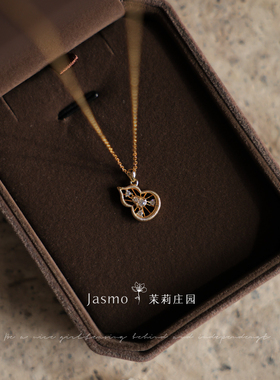 镂空蕾丝葫芦金色锁骨链