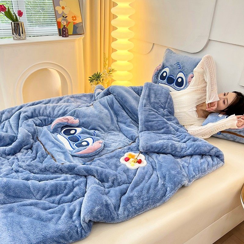 史迪仔 加厚抱枕被子两用汽车车载枕头被二合一车用折叠午睡毯子,淘宝优惠券,粉丝福利购,淘宝优惠卷