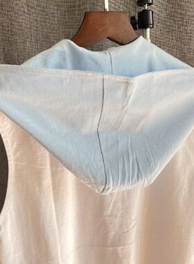 防晒连帽浅蓝百搭假领围巾