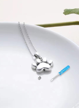 骨灰项链爪印吊坠纪念品刻字