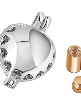 粉色心形骨灰盒精油瓶吊坠定制