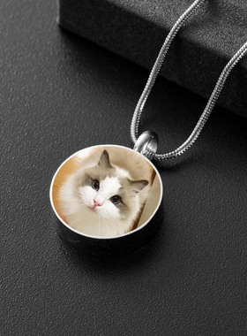 可打开骨灰盒圆形吊坠定制刻字