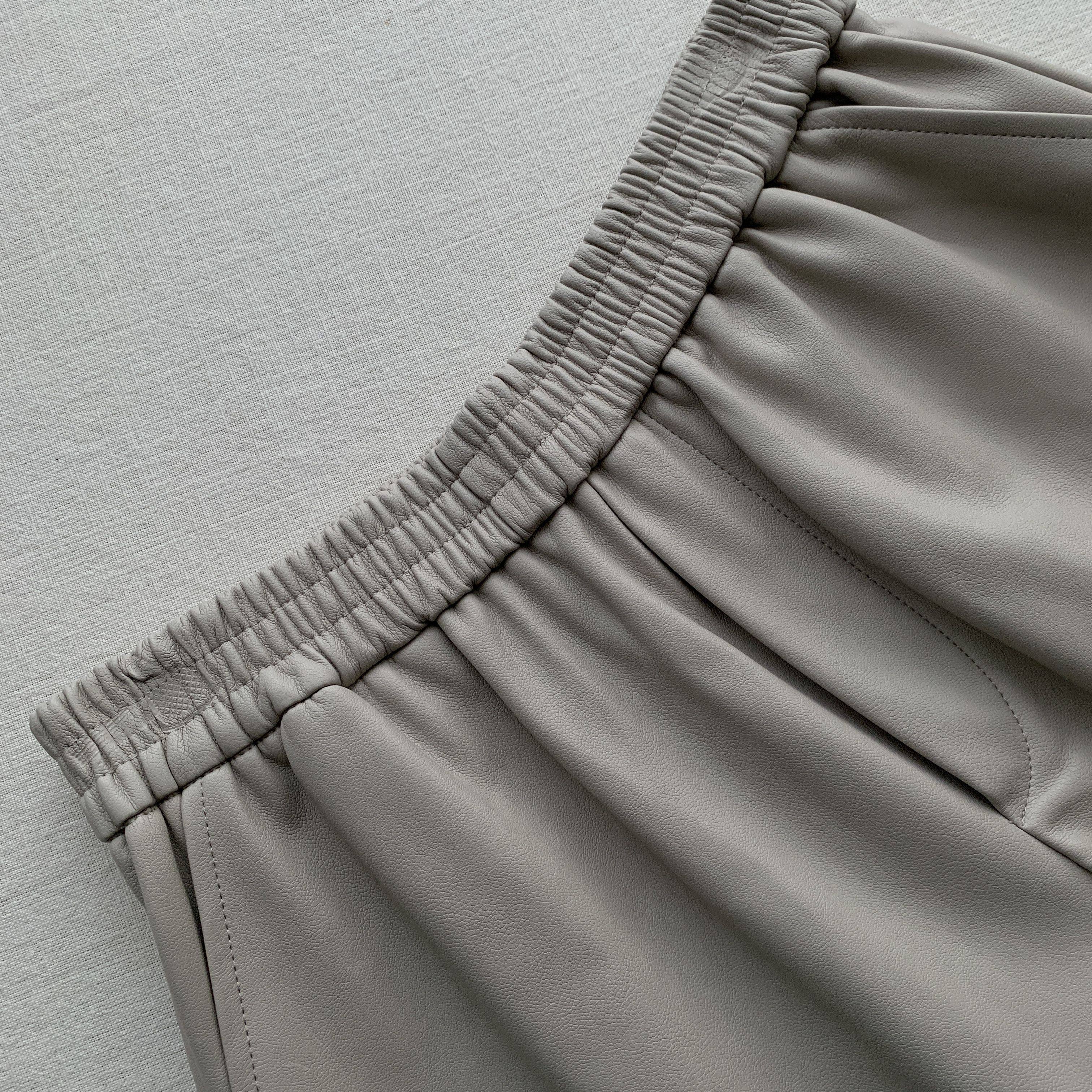 THXGIVING-百搭松紧腰PU人造皮革仿皮裤休闲短裤81213,淘宝优惠券,粉丝福利购,淘宝优惠卷