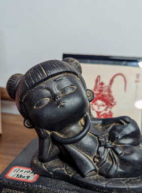 中国风仿古禅意案头哪吒摆件