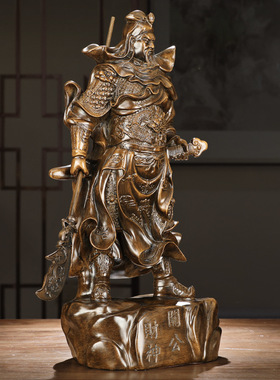 武关公佛像摆件关二爷关羽家居供奉办公室客厅装饰树脂工艺品礼品