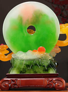 如意平安扣摆件树脂工艺品家居电视柜装饰品创意礼品厂家一件代发