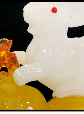 招财玉兔摆件可爱生肖兔子现代简约家居客厅酒柜电视柜装饰工艺品