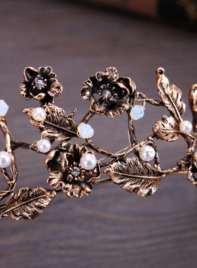 欧美新娘巴洛克皇冠发箍婚纱头饰