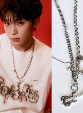 逆爱 梓渝同款项链艺术设计个性吉他星星链条简约嘻哈摇滚吴所畏