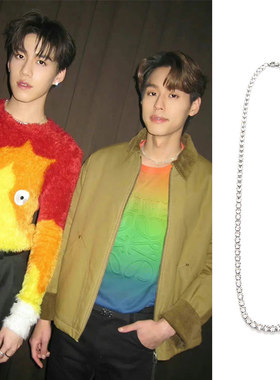 BKPP同款满钻锆石钛钢底项链圈颈