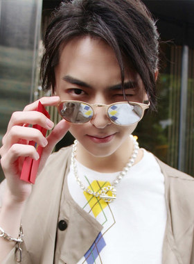 台剧近距离爱上你安同款钢圈项链