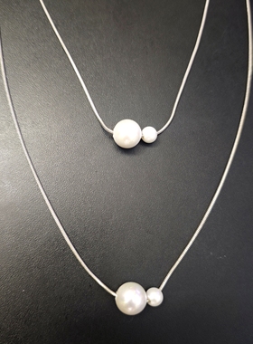 达姆森·伊德瑞斯Damson Idris F1狂飙飞车同款大小珍珠软骨项链