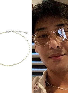 APO陈立波同款米珠玻璃项链锁骨