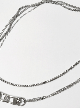 抖音街头风多层钛钢毛衣链