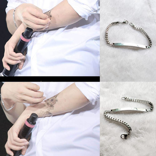 EXO边伯贤同款fearless无所畏惧手链钛钢男女正能量手环手镯饰品8 - 图0