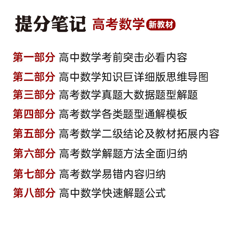 2024高考提分笔记高考数学高考复习资料真题解题模板知识导图公式解题技巧大招必刷题高中高三高二高一新高考新教材智尚爱学习 - 图0