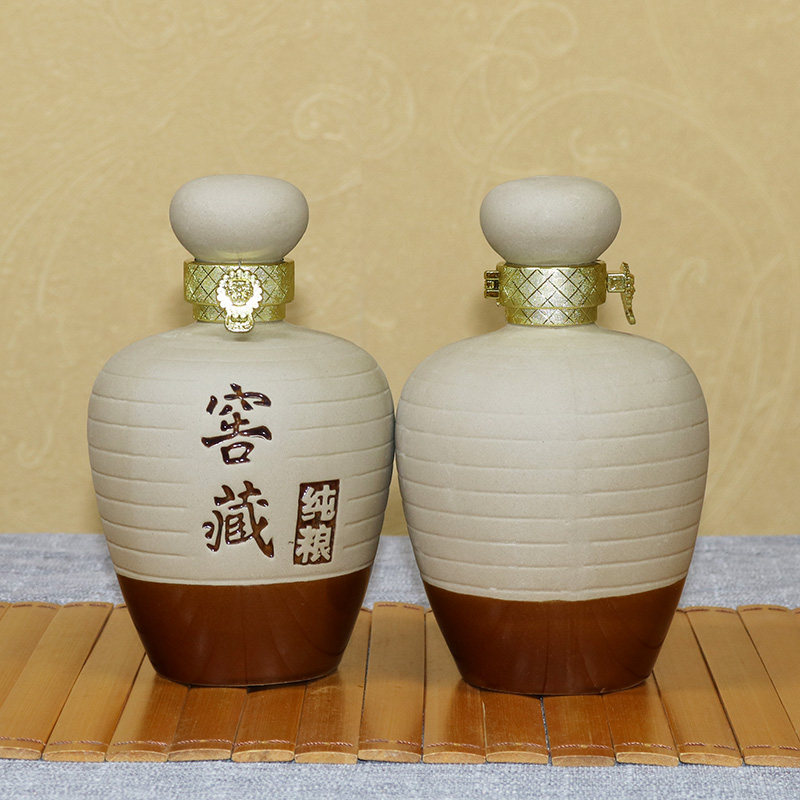 陶瓷酒瓶白酒瓶1235斤窖藏空瓶酒坛酒罐土陶密封复古家用酒壶,淘宝优惠券,粉丝福利购,淘宝优惠卷