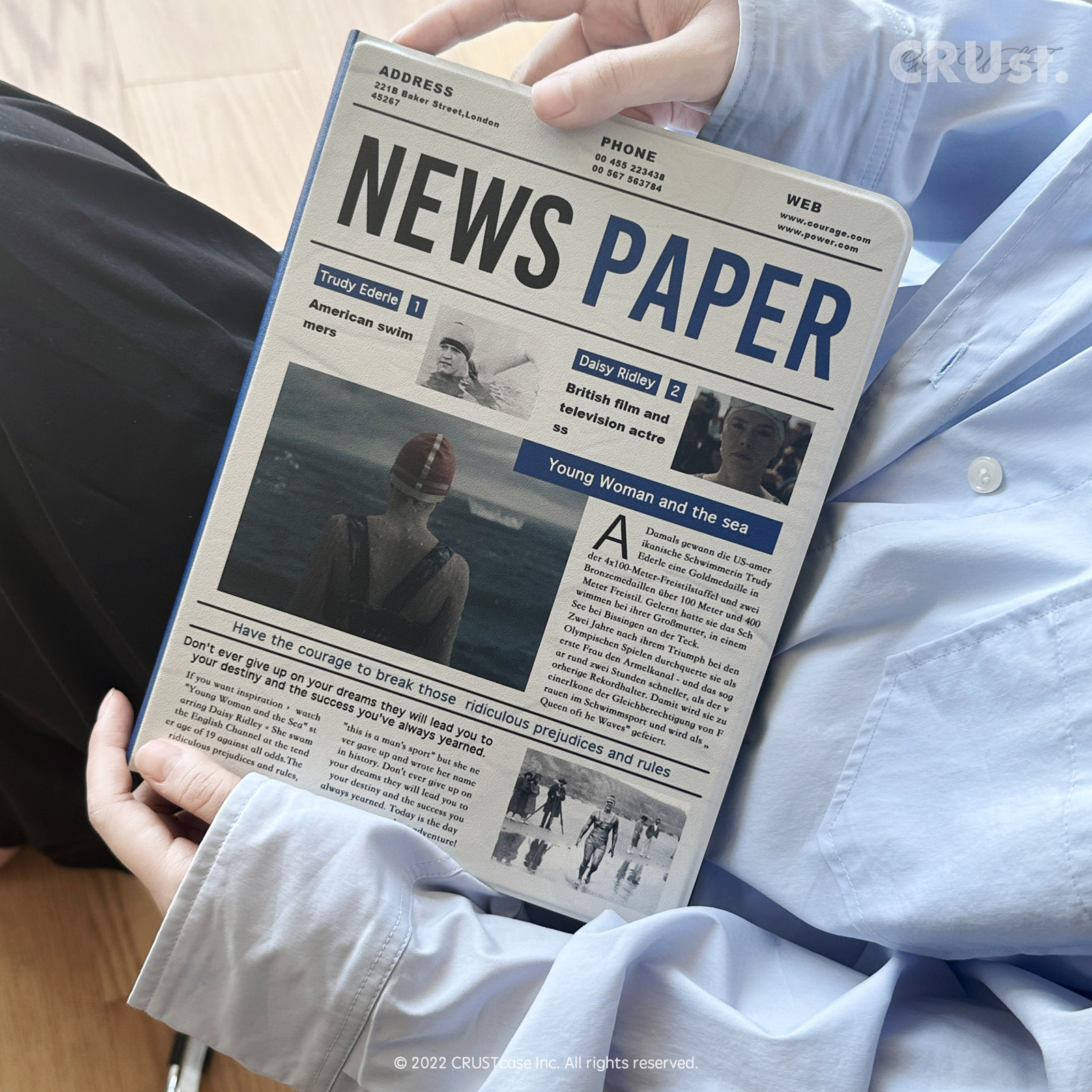 创意报纸风iPad保护套pro11air4/5/6/7磁吸带扣平板壳适用苹果mini6书本款12.9高级感保护壳带笔槽10.2/5,淘宝优惠券,粉丝福利购,淘宝优惠卷