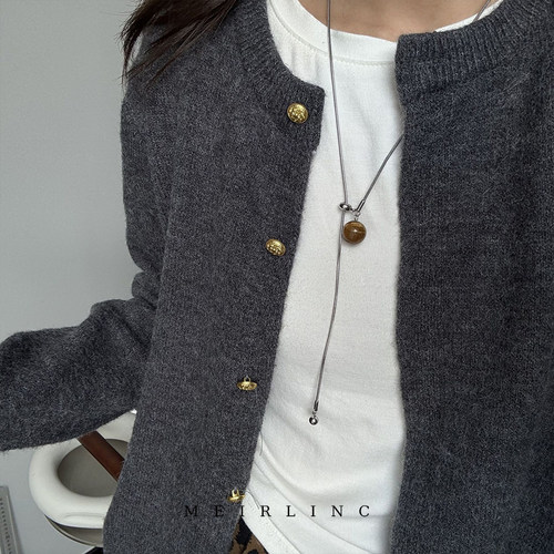 MEIRLINC 简约复古时髦老钱风欧美花小众设计高级感瓷情侣百搭ins - 图1