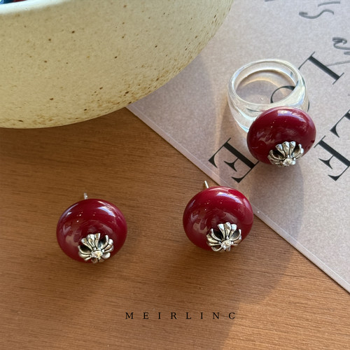 MEIRLINC 糖果M逗 多彩色小众独特高级感法式复古设计新款情侣ins - 图3