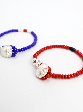 男女925纯银琉璃珠原创设计手链