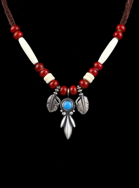 羽毛项链925纯银情侣925纯银