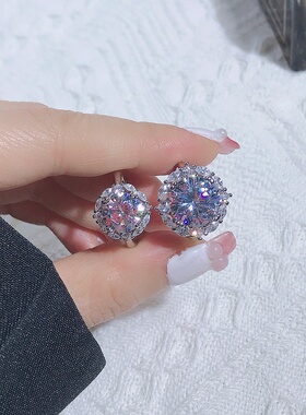 女王大钻鸽子蛋5克拉开口戒指