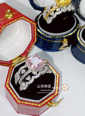 镀金轻奢仿真钻粉粉满锆高碳指环