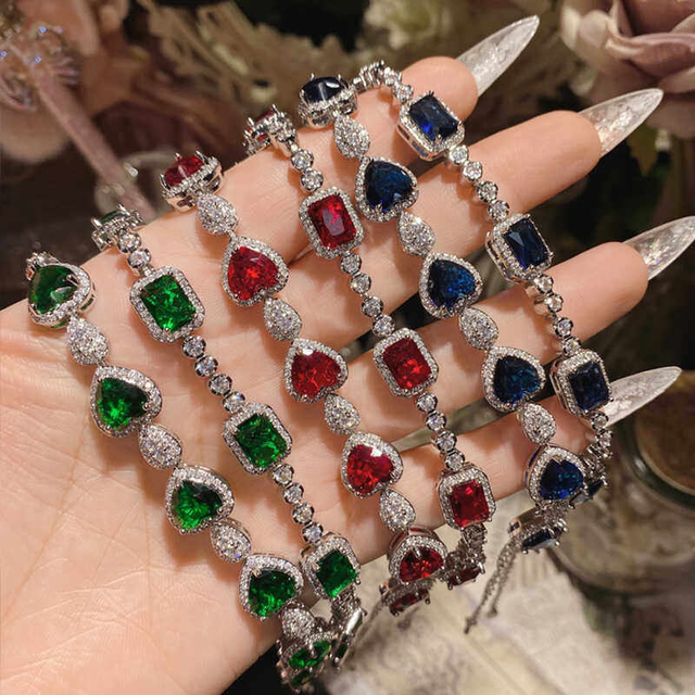 Dinner Gemstone Candy Series Light Luxury Love Colorful Bracelet