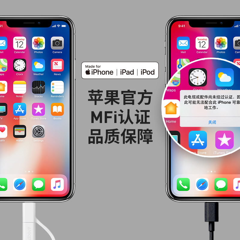 Anker安克三合一苹果数据线MFi认证6s适用于安卓iPhone一拖三-图2