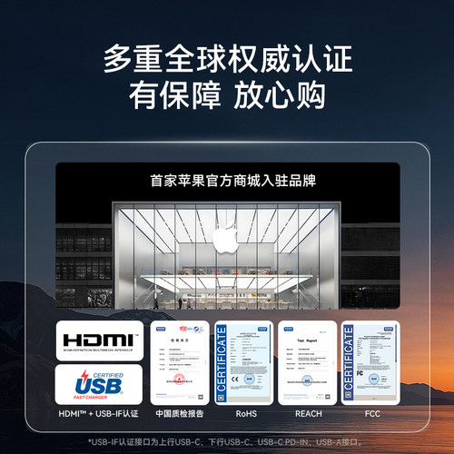 Anker安克7合1扩展坞TypeC笔记本Macbook拓展坞适用于Mac电脑转接头hdmi投屏转换usb分线器PD100W快充转换器 - 图1