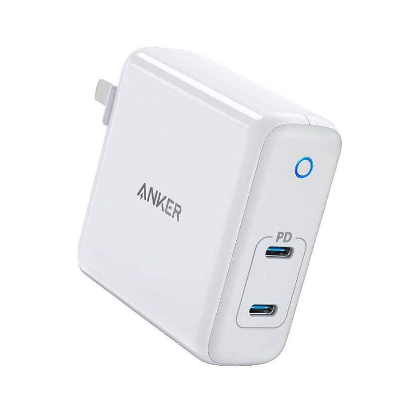 anker双type-c口60wpd gan充电头 安克数码手机充电器