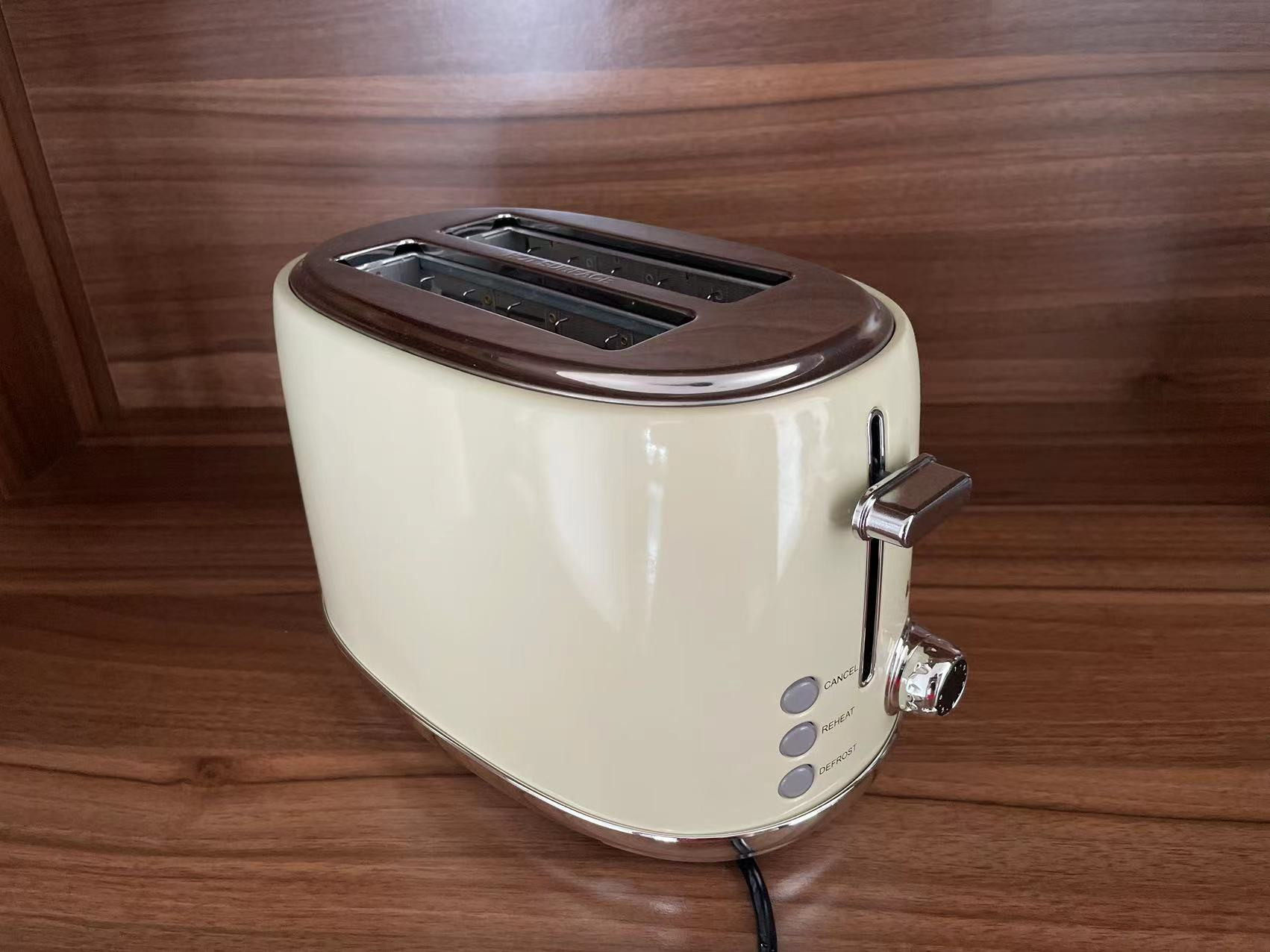 出口两片全自动多功能多士炉吐司机家用烤面包早餐机复古Toaster - 图1