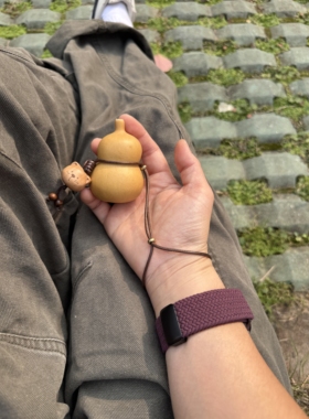 小葫芦防丢绳蜡皮绳奶瓶八宝挂绳腰绳意桃木小熊复古可调节铜珠