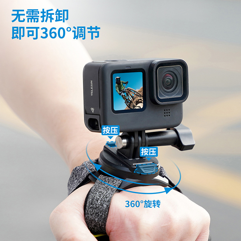 OsmoPocket3口袋灵眸手掌带ACTION4/3相机固定支架Gopro12手腕带 - 图2