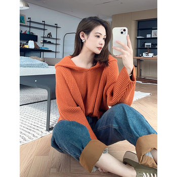 Meiyang MEIYANG ພຽງແຕ່ເສື້ອ sweater ສີແດງ natal ປີໃຫມ່ຂົນແກະສີແດງປະສົມ sweater ຄໍ V