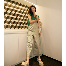 Боди/брюки 美洋meiyang【清仓特卖捡漏】小袋鼠背带裤 减龄阔腿九分连体裤 Beautiful Ocean