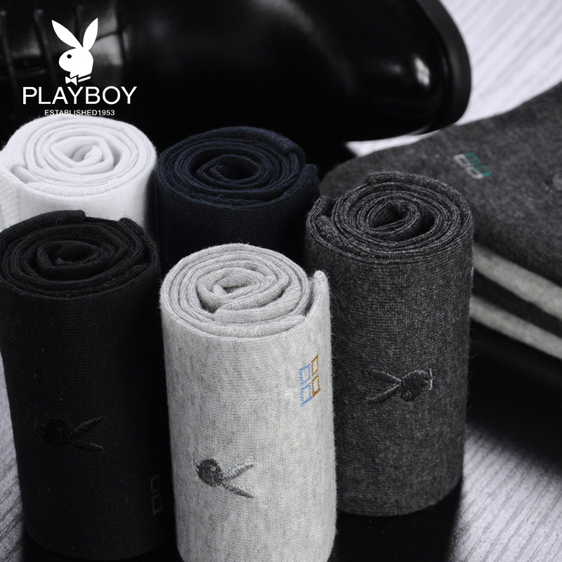 花花公子男士夏天全棉防臭纯棉袜 露莱丝服饰短袜/打底袜/丝袜/美腿袜