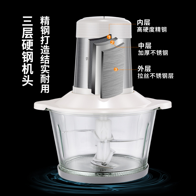 荣事达绞肉机家用电动小型辅食机全自动多功能搅碎蒜泥机2024新款
