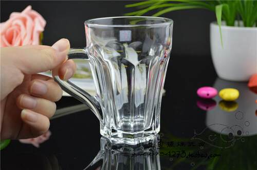 6只包邮 丽尊玻璃杯咖啡杯八角杯小号茶水杯摩登主妇牛奶家用餐厅 - 图2