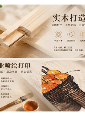 柿子锦鲤吉祥客厅装饰画