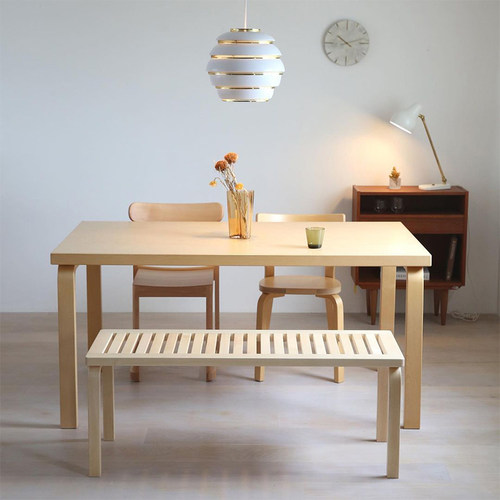 sort芬兰Artek餐桌饭桌书桌复古实木桌子北欧现代简约AALTO TABLE - 图3