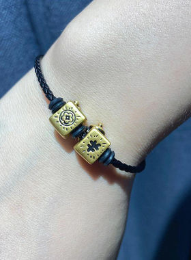 招财国潮把把胡麻将珠黑色手链杠上开花把把壶小茶壶胡牌手链女