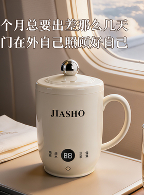 便携式旅行烧水杯电热水杯多功能小型家用办公室迷你煮茶器养生杯
