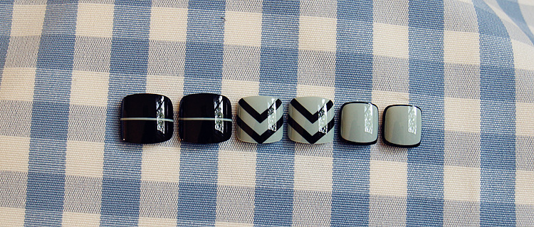 流行款 个性特色绿色黑边脚 趾甲贴片假脚趾甲