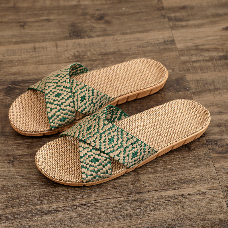 夏季日式情侣居家亚麻拖鞋室内软底舒适吸汗抑菌家用防滑凉拖鞋女,淘宝优惠券,粉丝福利购,淘宝优惠卷